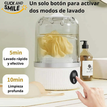 Mini Lavarropas Portátil De Carga Superior Para Ropa Delicada Y Bebé Con Usb Blanco