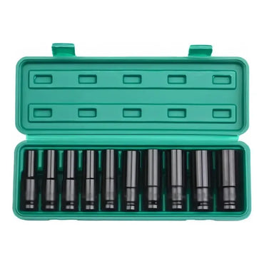 Set Dados De Impacto Vida Buenas 1/2 10 Piezas Acero 8-24mm Verde