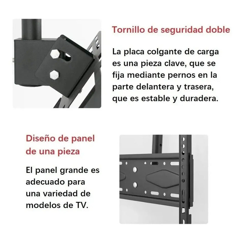 Soporte Tv Techo O Pared Ajustable Base 26 A 60 / 225004 Color Negro