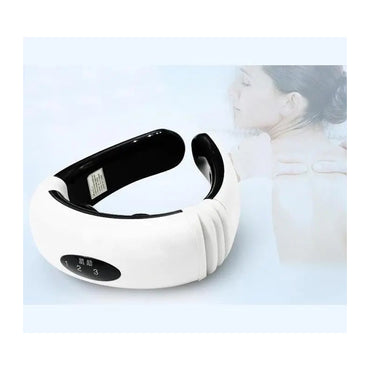 Masajeador De Cuello Eléctrico 3d Electrodo De Pulso Color Blanco