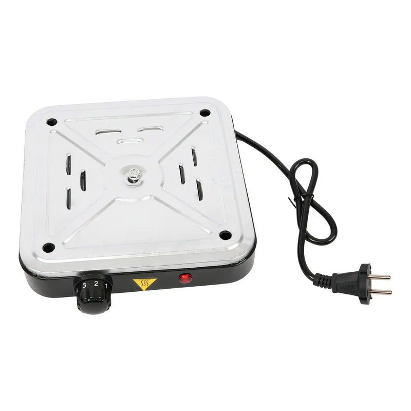 Anafe Cocina Eléctrica Simple Plato 1 Hornalla 1000w A/inoxi Color Negro