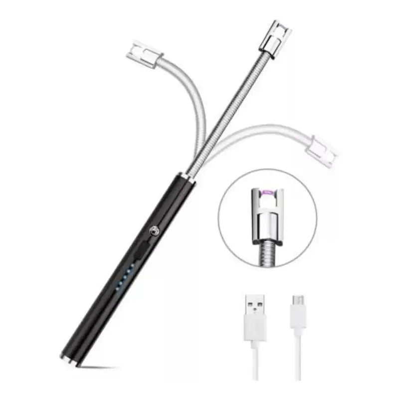 Chispero Encendedor Usb Eléctrico Plasma Recargable Premium