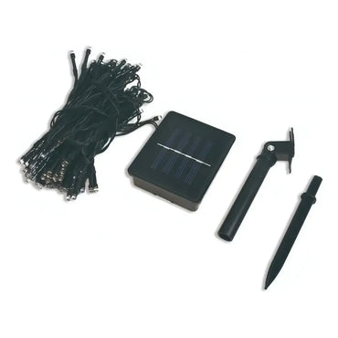 Luces Guirnalda Solar 200 Led Calidas Calido 20m Navidad Dorado