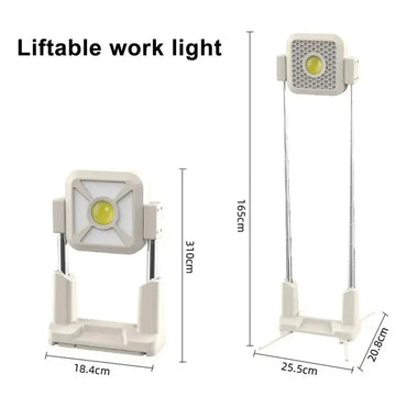 Reflector Luz Solar Multifuncional Usb Para Trabajo Beige Blanco Frío
