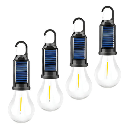 Pack X4 Ampolleta Solar / Recargable Usb Emergencia Portatil Blanco Cálido