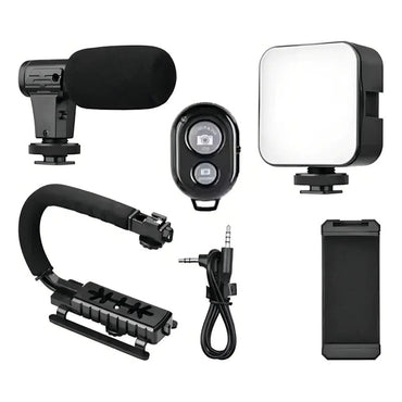 Estabilizador De Cámara De Video Soporte De Teléfono Ay-49u Color Negro
