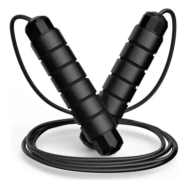 Cuerda Para Saltar Cardio Crossfit Deporte Velocidad Color Negro
