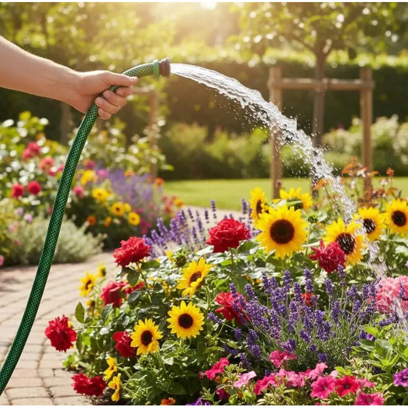 Manguera De Riego Jardin Reforzada 1/2 Pulgada 20 Metros Verde