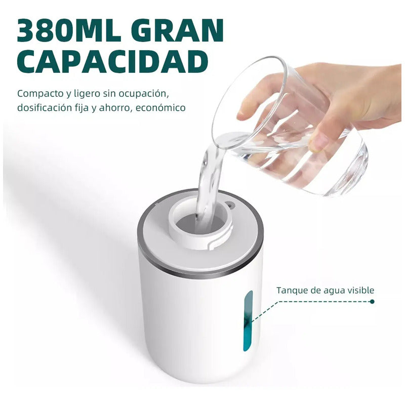 Dispensador De Jabón Automático Líquida Recargable Usb 380ml Blanco
