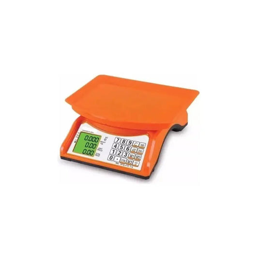 Bascula Pesa Balanza Digital 40kg Recargable Comercial Color Naranja Claro