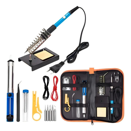 Kit Soldador De Estaño Eléctrico 60w Tipo Lápiz Temperatura Ajustable Genérica