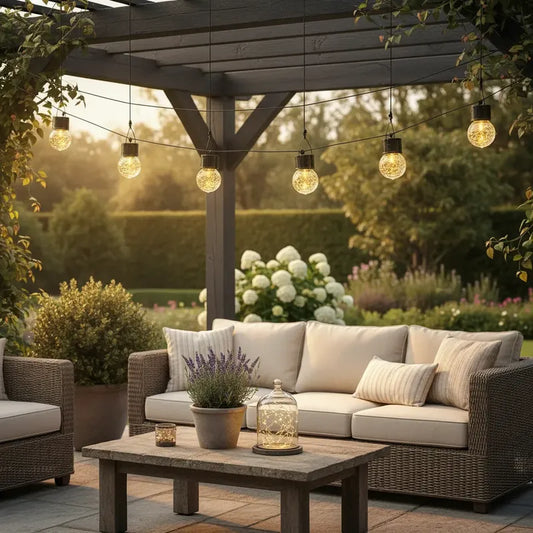 Luces Solares De Exterior Patio Jardín Decoración Gris