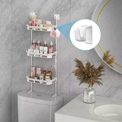 Estante Organizador Baño Inodoro Repisa Cocina Lavandería Color Blanco