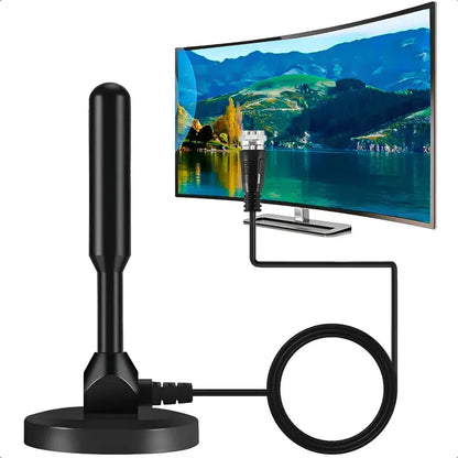 Antena Digital Para Tv De Exterior E Interior, Con Cable De 5 M Negro