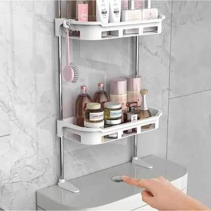 Estante Organizador Baño Inodoro Repisa Cocina Lavandería Color Blanco