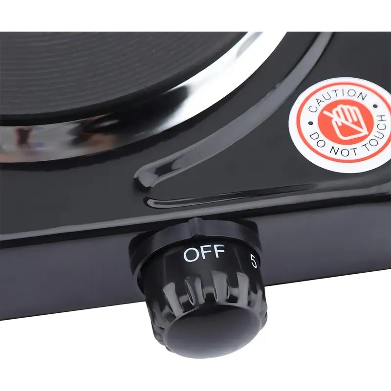 Anafe Cocina Eléctrica Simple Plato 1 Hornalla 1000w A/inoxi Color Negro