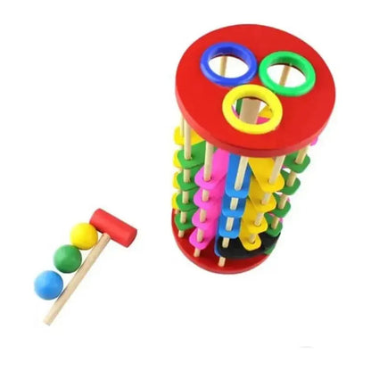 Pega Topo De Madera Con Martillo Juego Didactico Para Niños Madera