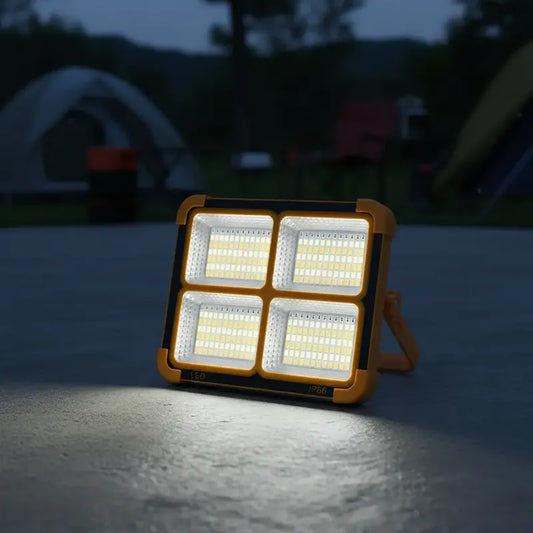 Lampara De Emergencia Foco Solar Recargable Led Camping Color Naranja
