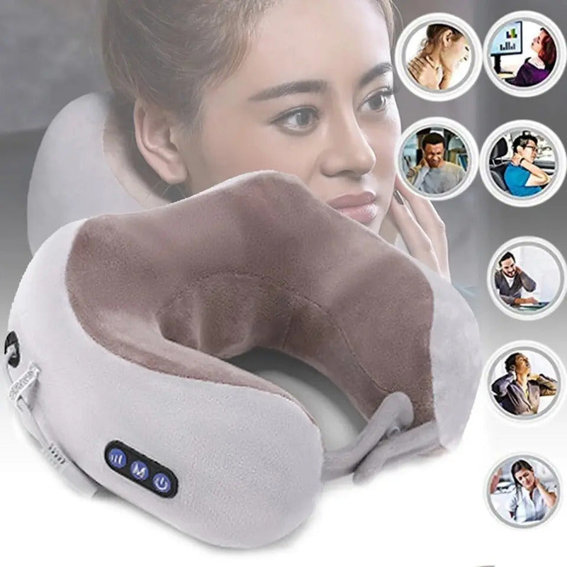 Masajeador Almohada Eléctrico Cuello Cervical Recargable