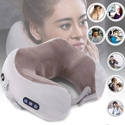 Masajeador Almohada Eléctrico Cuello Cervical Recargable