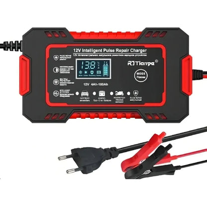 Cargador Inteligente Baterías 12v Autos Y Motos 6a Pantalla Digital