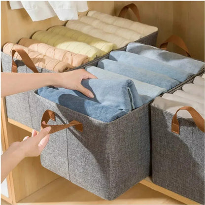 Canasta Organizador Ropa Caja Plegable Almacenamiento Pack 3 Gris Oscuro Lisa