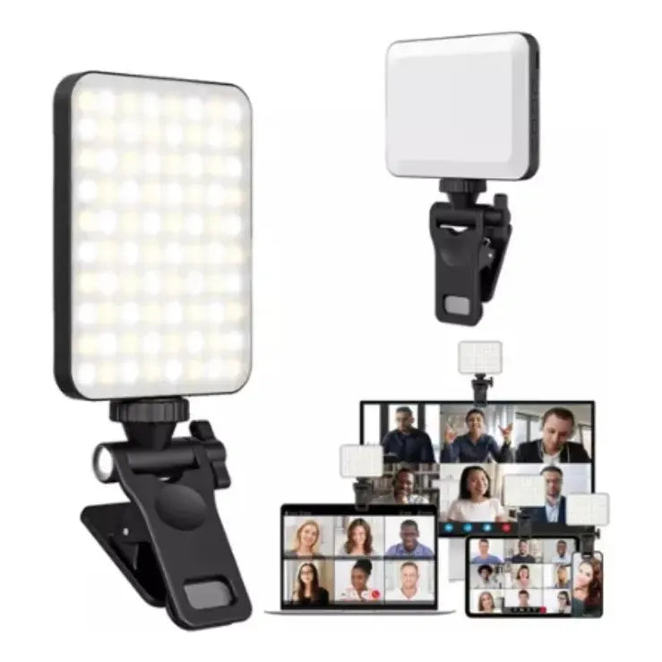 Luz De Video C¡mara Lám-para Con Clip Flash Paracelulares Blanco