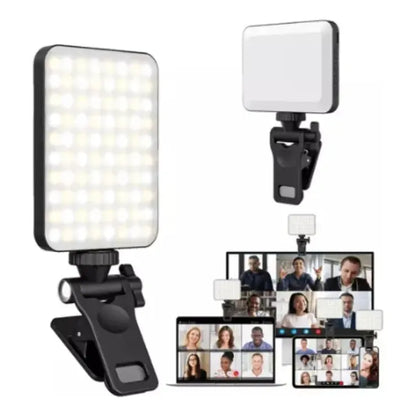 Luz De Video C¡mara Lám-para Con Clip Flash Paracelulares Blanco