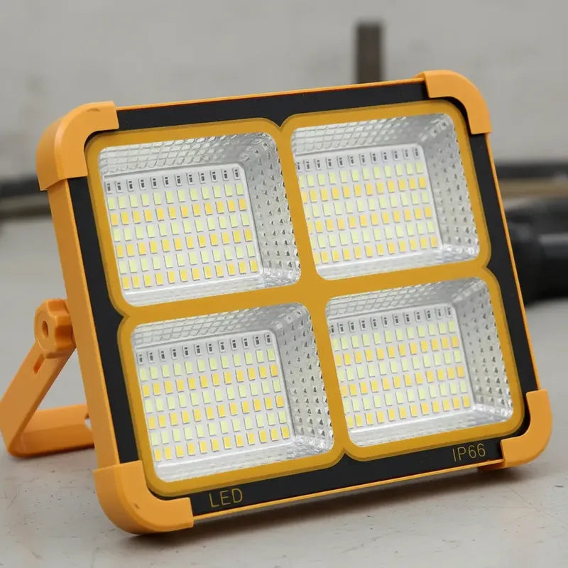 Lampara De Emergencia Foco Solar Recargable Led Camping Color Naranja
