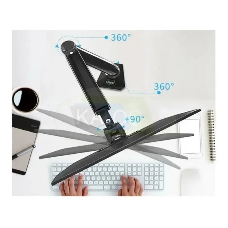 Soporte Articulado Kaloc Ds90 Para Monitor Mesa 17-32 Pulgadas Negro