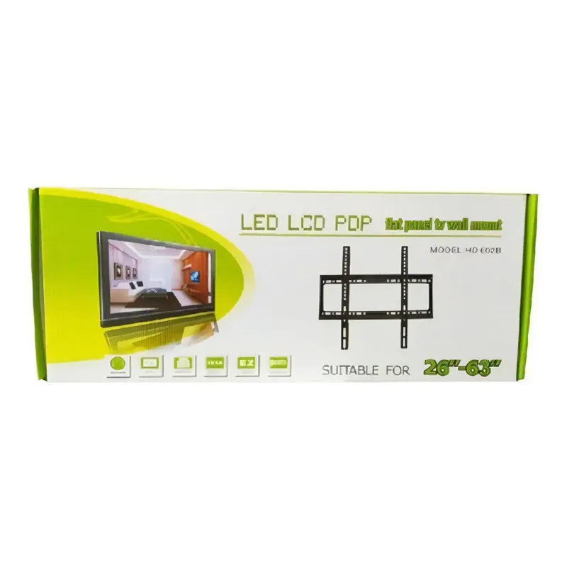 Soporte Tv Pared Muro Lcd Led Fijo 26 A 63 Pulgadas 50kg Color Negro