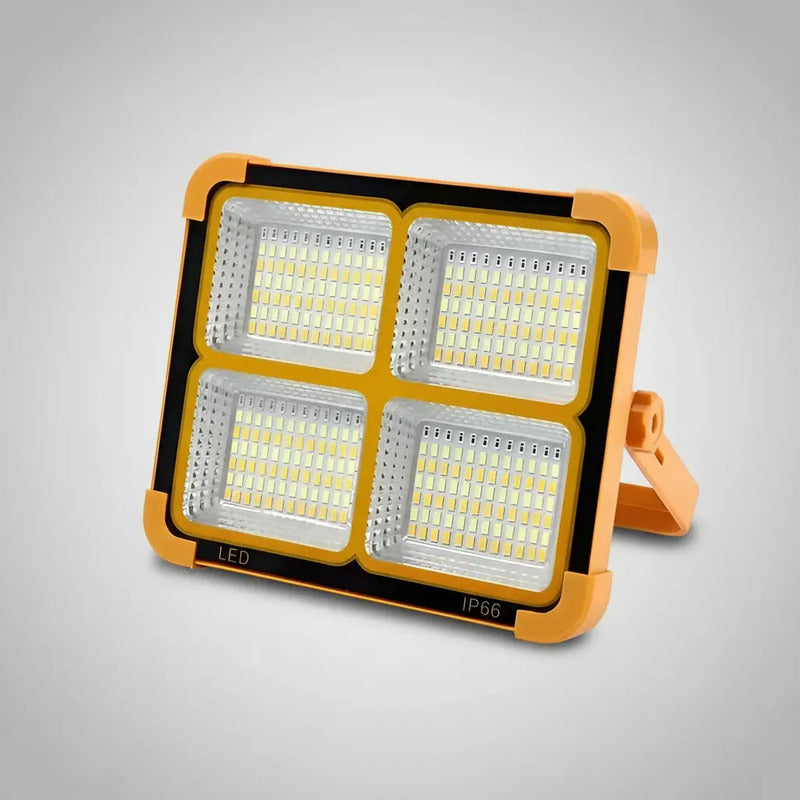Lampara De Emergencia Foco Solar Recargable Led Camping Color Naranja