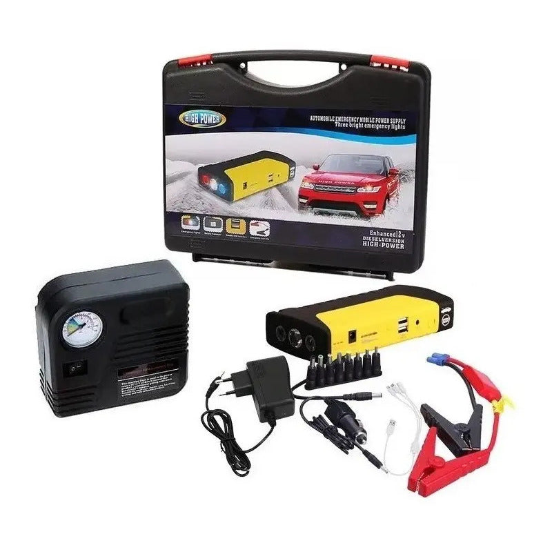 Partidor De Auto Batería Powerbank + Compresor 12v / 209009