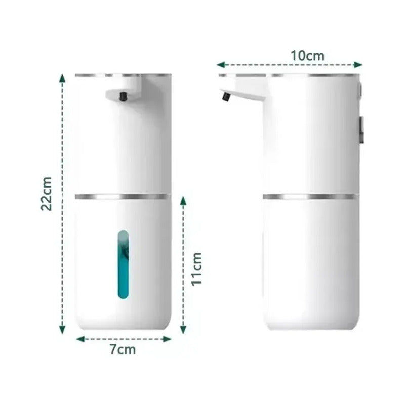 Dispensador De Jabón Automático Líquida Recargable Usb 380ml Blanco