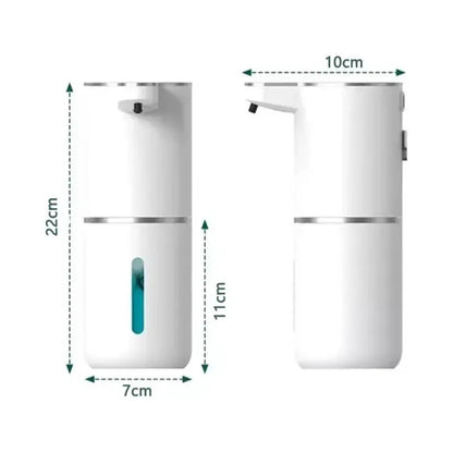 Dispensador De Jabón Automático Líquida Recargable Usb 380ml Blanco
