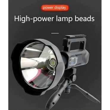 Foco Linterna Led Usb Recargable + Tripode Largo Alcance Color De La Linterna Negro Color De La Luz Frío