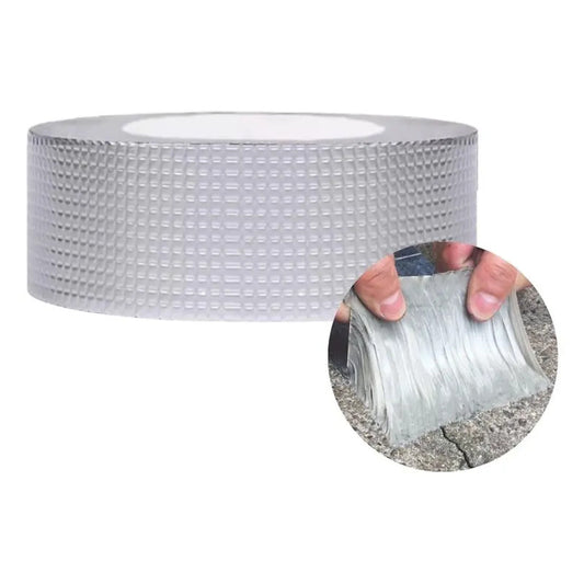Adhesivo Cinta Tapagotera Techo Sellador Impermeabl 5cm X 5m Plateado