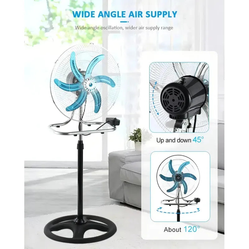 Ventilador Industrial Metalico 18 Alta Potencia 2 En 1