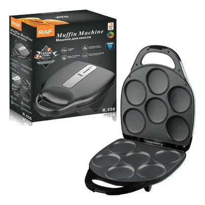 Máquina De Muffins Mini Panqueques Arepas Huevos Pasteles Color Negro