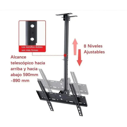 Soporte Tv Techo O Pared Ajustable Base 26 A 60 / 225004 Color Negro