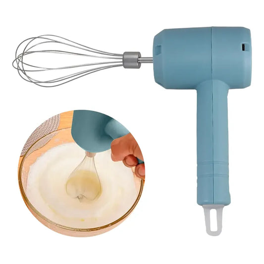 Mini Batidora De Mano 2 En 1 Recargable Inalámbrica Usb Slim Company Batidor Eléctrico Para Huevos Cremas Color Azul 50/60 Hz
