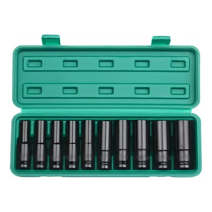 Set Dados De Impacto Vida Buenas 1/2 10 Piezas Acero 8-24mm Verde