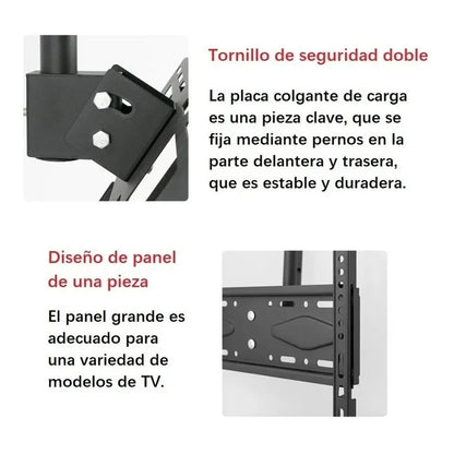 Soporte Tv Techo O Pared Ajustable Base 26 A 60 / 225004 Color Negro