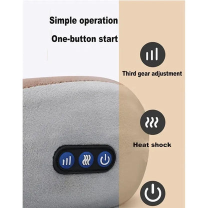 Masajeador Almohada Eléctrico Cuello Cervical Recargable