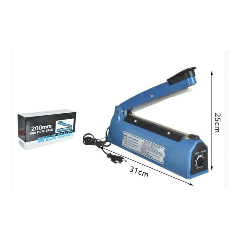 Selladora De Bolsa Impulse Sealer Pfs-20cm Color Azul