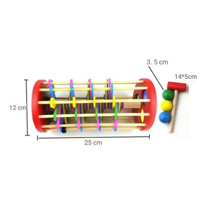 Pega Topo De Madera Con Martillo Juego Didactico Para Niños Madera
