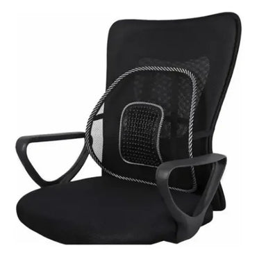 Soporte Respaldo Ergonomico Lumbar Para Auto Silla Oficina Color Negro