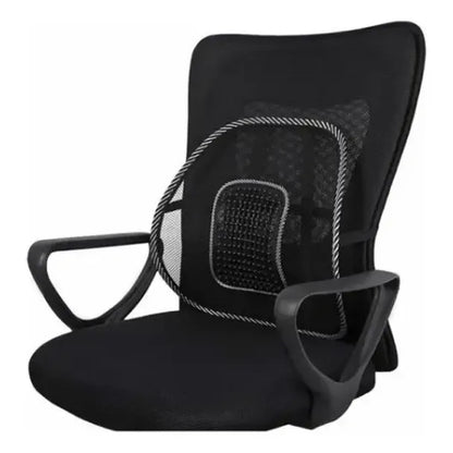 Soporte Respaldo Ergonomico Lumbar Para Auto Silla Oficina Color Negro