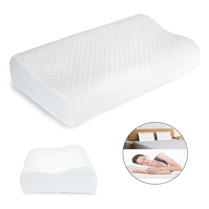Almohada Ortopédica  Cervical Terapéutica Con Memoria Cuello Blanco