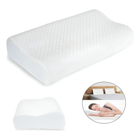 Almohada Ortopédica  Cervical Terapéutica Con Memoria Cuello Blanco